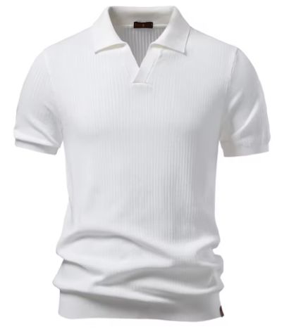 Men's White Polo Shirt – Classic Short Sleeve Casual Collared Top